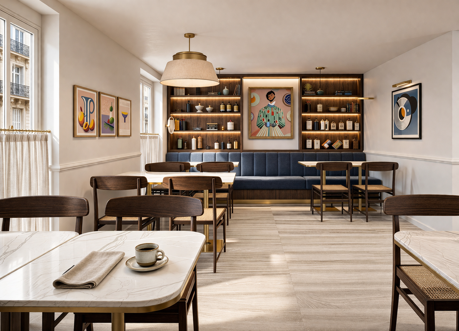 salle de petit déjeuner - hôtel beauvoisin